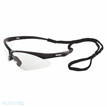 ERB SAFETY Safety Glasses Black Frame Clear, 59ZG30