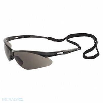 ERB SAFETY Safety Glasses Black Frame Gray, 59ZG32