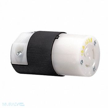 HUBBELL Connector 125VAC 15A L5-15R 2P 3W 1PH, 5A074