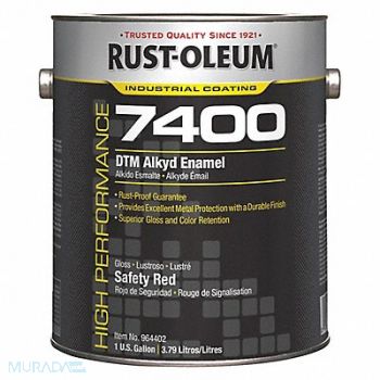 RUST-OLEUM H7153 7400 Alkyd Enamel Safety Red 1 gal., 5A271