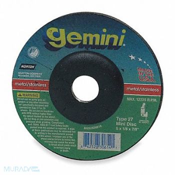 NORTON Depressed Center Wheel T27 5x1/8x7/8 AO, 5A865