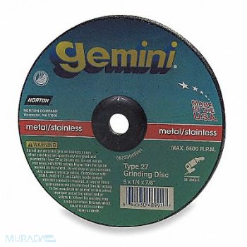 NORTON Depressed Center Wheel T27 7x1/4x7/8 AO, 5A867