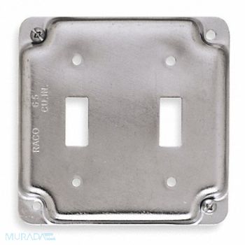 RACO Electrical Box Cover Toggle Switch 2Gang, 5AA25