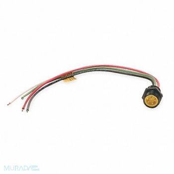 BRAD HARRISON External Thread Receptacle 4 Male 16 AWG, 5AA58