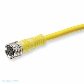 BRAD HARRISON Cordset 3 Pin Receptacle Female, 5AA84