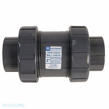 HAYWARD True Union Check Valve PVC 2-1/2 FNPT, 5AAR0