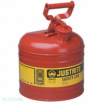 JUSTRITE Type I Safety Can 2 gal Red 13-3/4In H, 5AC08