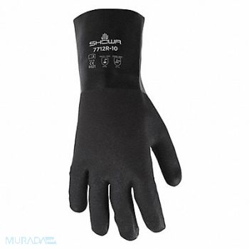 SHOWA Chemical Resistant Gloves Black Sz L PR, 5AH33