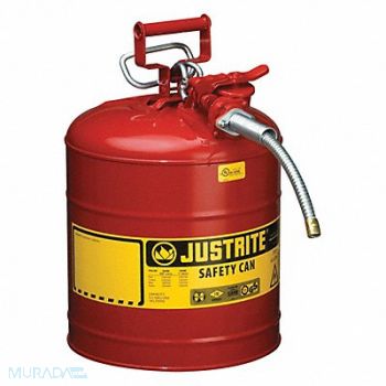 JUSTRITE Type II Safety Can Red 17-1/2 in 5 gal., 5AK44