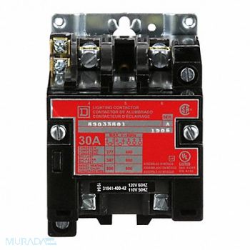 SQUARE D H5212 Lighting Contactr 2P 120V Open ElecHeld, 5B142