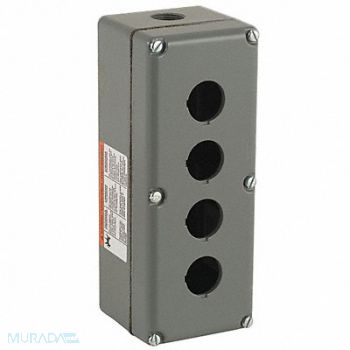 SCHNEIDER ELECTRIC Pushbutton Enclosure 30mm 4 Holes Al, 5B475