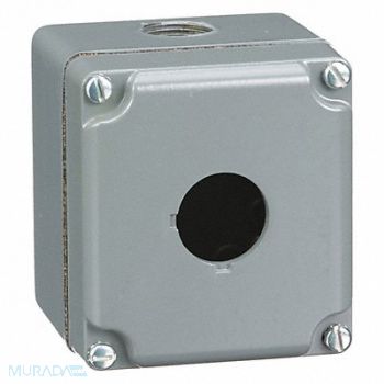 SCHNEIDER ELECTRIC Pushbutton Enclosure 30mm 1 Hole Al, 5B478