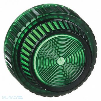 SCHNEIDER ELECTRIC Pilot Light Lens 30mm Green Plastic, 5B563