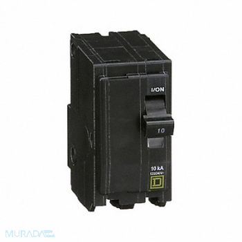 SQUARE D Circuit Breaker 10A Plug In 120/240V 2P, 5B738