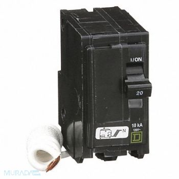 SQUARE D Circuit Breaker 20A Plug In 120V 2P, 5B740