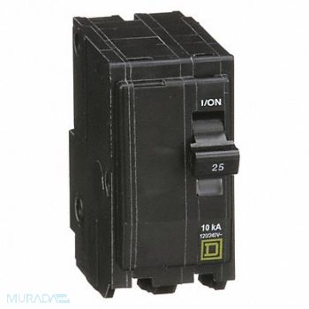 SQUARE D Circuit Breaker 25A Plug In 120/240V 2P, 5B741