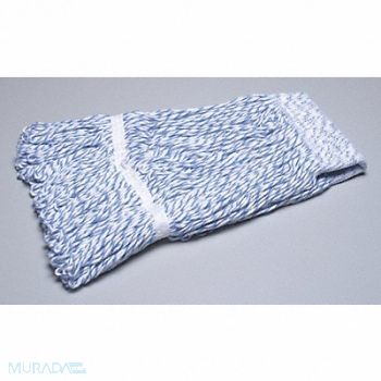 ABILITY ONE Wet Mop Blue/White Synthetic, 5BB16
