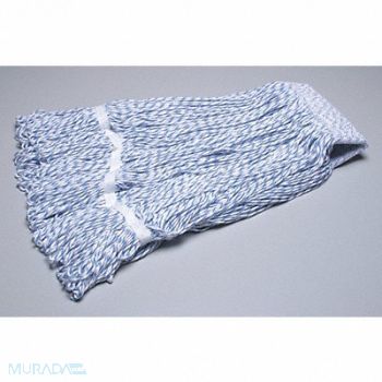 ABILITY ONE Wet Mop Blue/White Synthetic, 5BB17