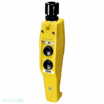 HUBBELL WIRING DEVICE-KELLEMS Pendant Push Button Station 2NO Yellow, 5C317