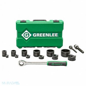 GREENLEE Manual Punch Driver Set 15 10 ga. Steel, 5C632