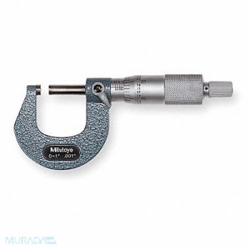 MITUTOYO Micrometer 0-1 In 0.001 Ratchet, 5C687