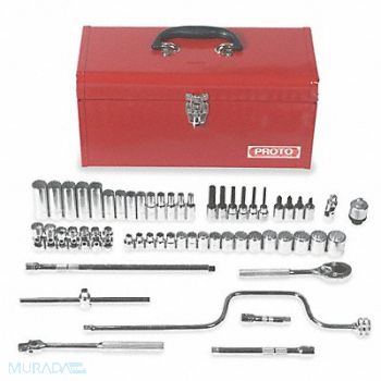 PROTO Socket Wrench Set Metric 3/8 Dr 57 pc, 5C885