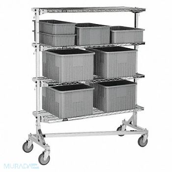GRAINGER APPROVED Nesting Wire Cart 24 in W 60 in L, 5CHV2