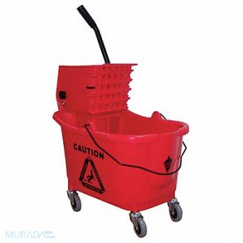 TOUGH GUY D8082 Mop Bucket and Wringer Red 8 3/4 gal, 5CJH7