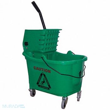 TOUGH GUY D8082 Mop Bucket and Wringer Green 8 3/4 gal, 5CJH8