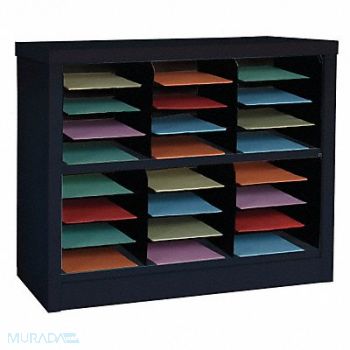 GRAINGER APPROVED Literature Organizer 30 In H Black, 5CRX9