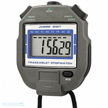 TRACEABLE STOPWATCH JUMBO DIGIT NIST 3X2, 5CVT8