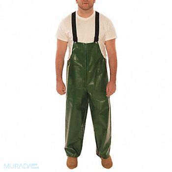 TINGLEY D8971 Rain Bib Overall Unrated Green XL, 5CYT7