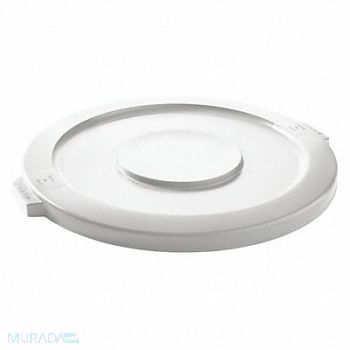 TOUGH GUY D5922 Trash Can Top Flat Snap-On Closure White, 5DMX5