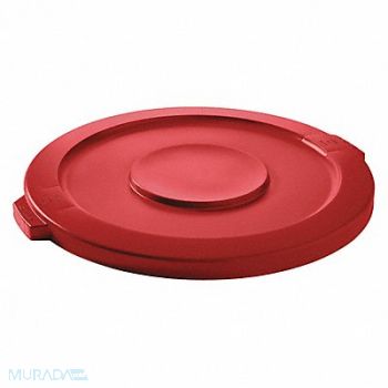 TOUGH GUY D5923 Trash Can Top Flat Snap-On Closure Red, 5DMX0