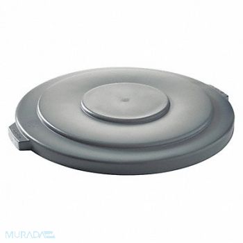 TOUGH GUY Trash Can Top Flat Snap-On Closure Gray, 5DMX7