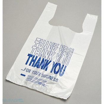 GRAINGER APPROVED Plastic Shopping Bag T-Shirt Bag PK2000, 5DUN2
