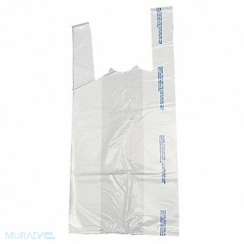 GRAINGER APPROVED Plastic Shopping Bag Carry-Out Bag PK500, 5DUT5