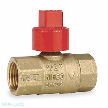 NIBCO Brass Gas Ball Valve Inline FNPT 1/2 in, 5E436