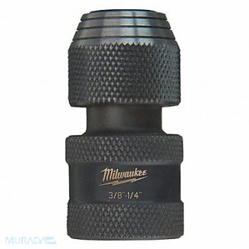 MILWAUKEE Impct Skt Adpt Steel Blk Oxd 3/8 in, 5ECA4