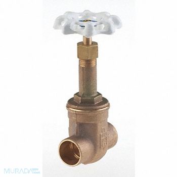 MILWAUKEE VALVE Gate Valve 3/8 in Solder Bronze, 5EMW3