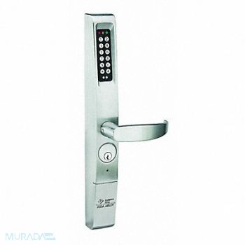 ADAMS RITE Electronic Lock Satin Chrome 12 Button, 5ENX6