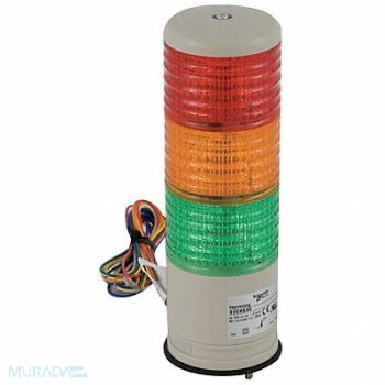 SCHNEIDER ELECTRIC Tower Light 60mm Steady 0.08A Red Org Gr, 5FTN5