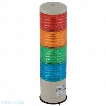 SCHNEIDER ELECTRIC Tower Light 60mm 0.10A Rd Org Gr Bl, 5FTP1