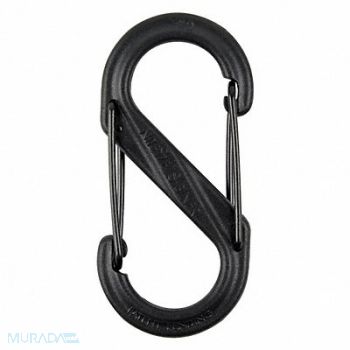 NITE IZE Carabiner Clip 2 in Plastic Black, 5GAK7