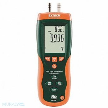 EXTECH Digital Manometer -20 in wc to 20 in wc, 9XJ80