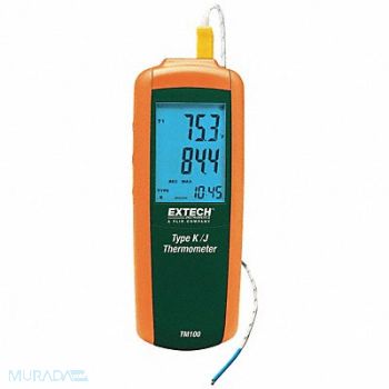 EXTECH Thermocouple Thermometer 1 In Type J K, 5GCD2