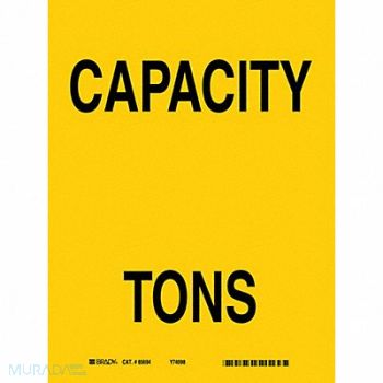 BRADY Capacity Sign 10 X7 Polyester, 552Y65