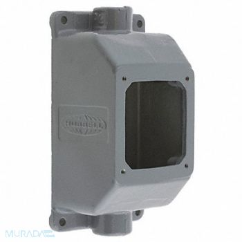 HUBBELL Back Box 20/30A 1 Hub Straight Metallic, 5GTG7