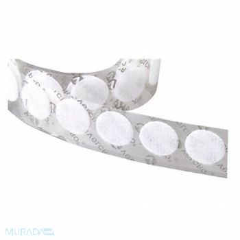 VELCRO BRAND Reclosable Loop 5/8 Dia White PK1200, 5GTU2