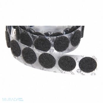 VELCRO BRAND Reclosable Loop 1/2 Dia Black PK1440, 5GTU0